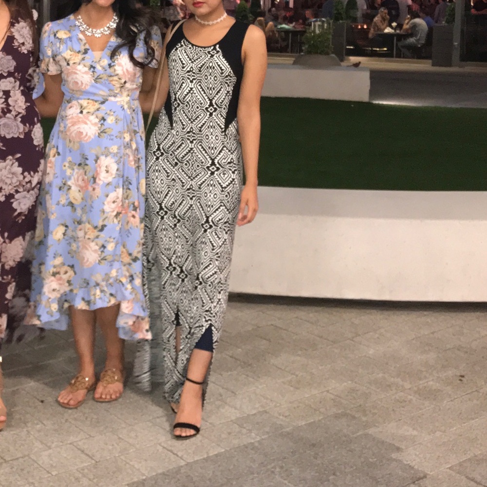 Zebra stripped maxi dress